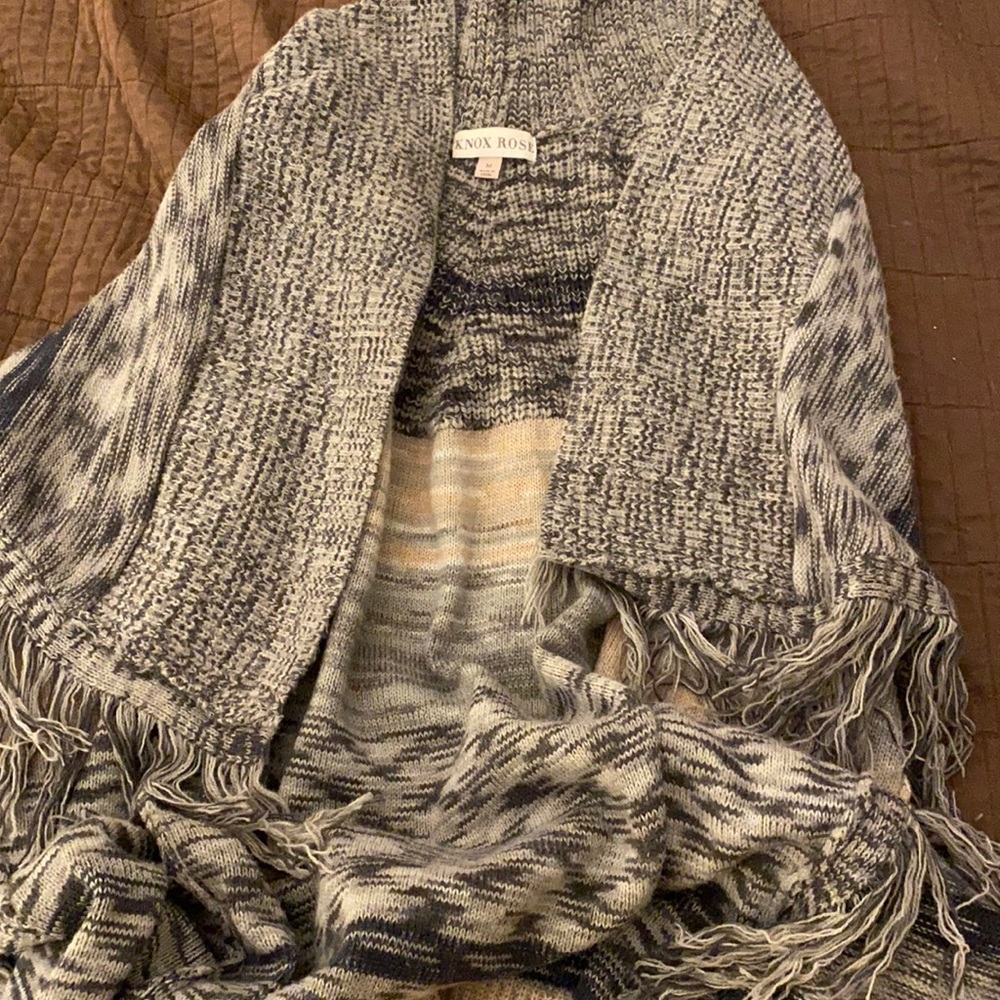 Cardigan style, thick sweater!